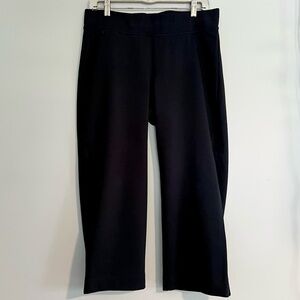 Land’s End Women’s Starfish Mid Rise Black Pull On Cropped Pants - Black